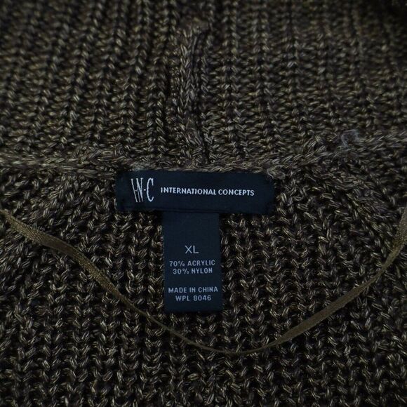 INC International Concepts XL Brown Acrylic Nylon Knit Cardigan Sweater - Picture 7 of 7